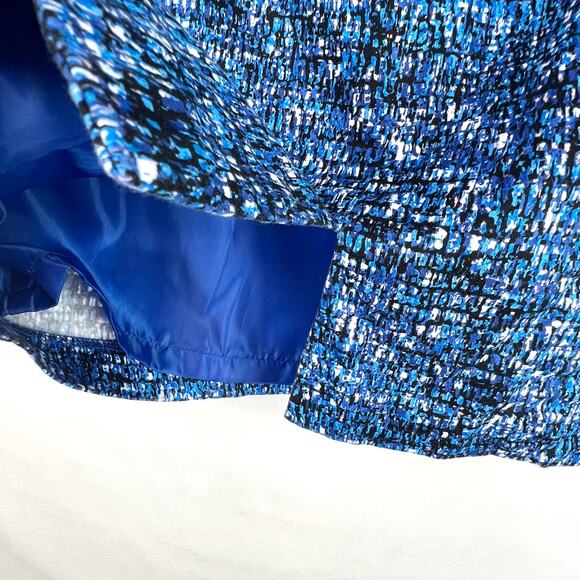 DKNY Blue Patterned Pencil Skirt 12 - Picture 3 of 10